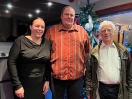 Lucy Lowe & Leighroy Hearn with President Stephen Saywell